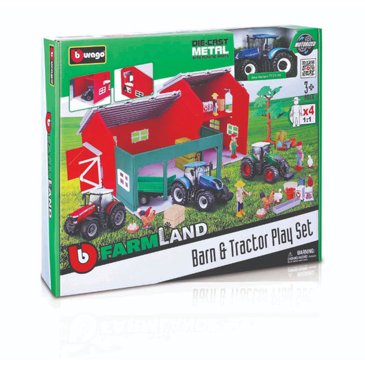 JUGUETE FARMLAND SET DE GRANJA CON TRACTOR BBURAGO