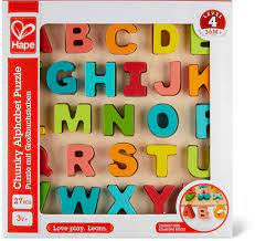 Hape rompecabezas encajable letras macizas