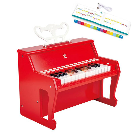 Hape piano rojo con luces