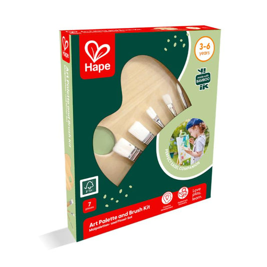 JUGUETE KIT ARTÍSTICO PINCELES Y PALETA HAPE