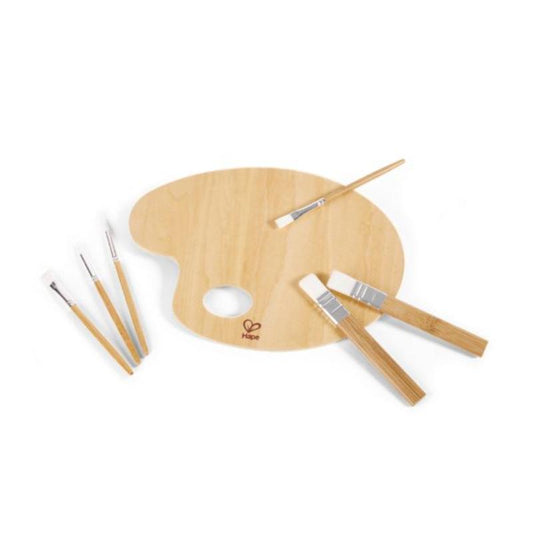 JUGUETE KIT ARTÍSTICO PINCELES Y PALETA HAPE