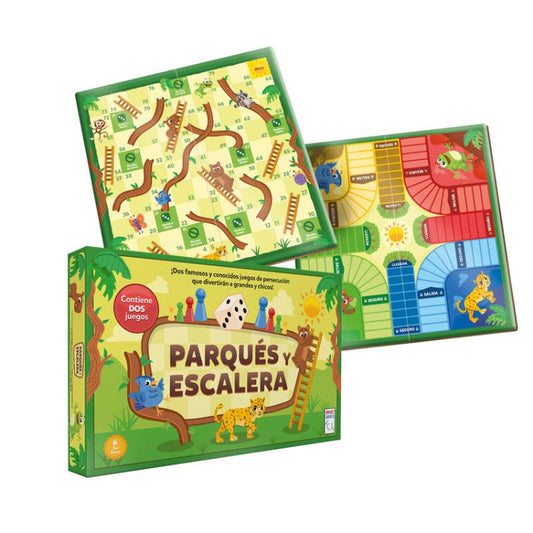 JUEGO DE MESA DIDÁCTICO SMART GAMES PARQUÉS Y ESCALERA RONDA