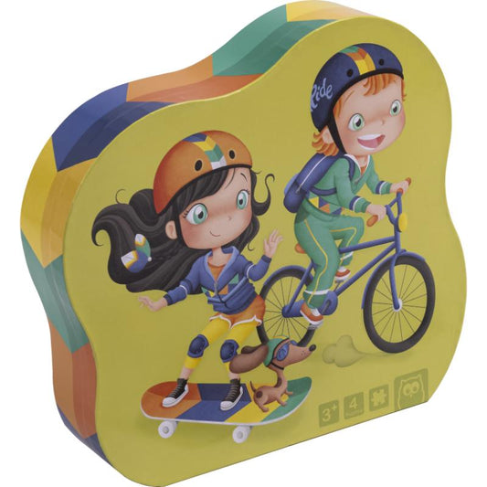 Eurekakids rompecabezas 43 piezas evolutivo bici