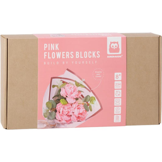 JUGUETE BLOQUES BOUQUET DE ROSAS ROSADAS EUREKAKIDS