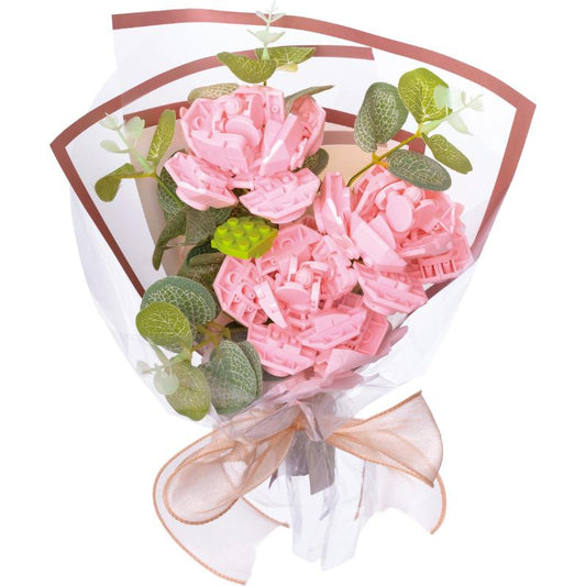 JUGUETE BLOQUES BOUQUET DE ROSAS ROSADAS EUREKAKIDS