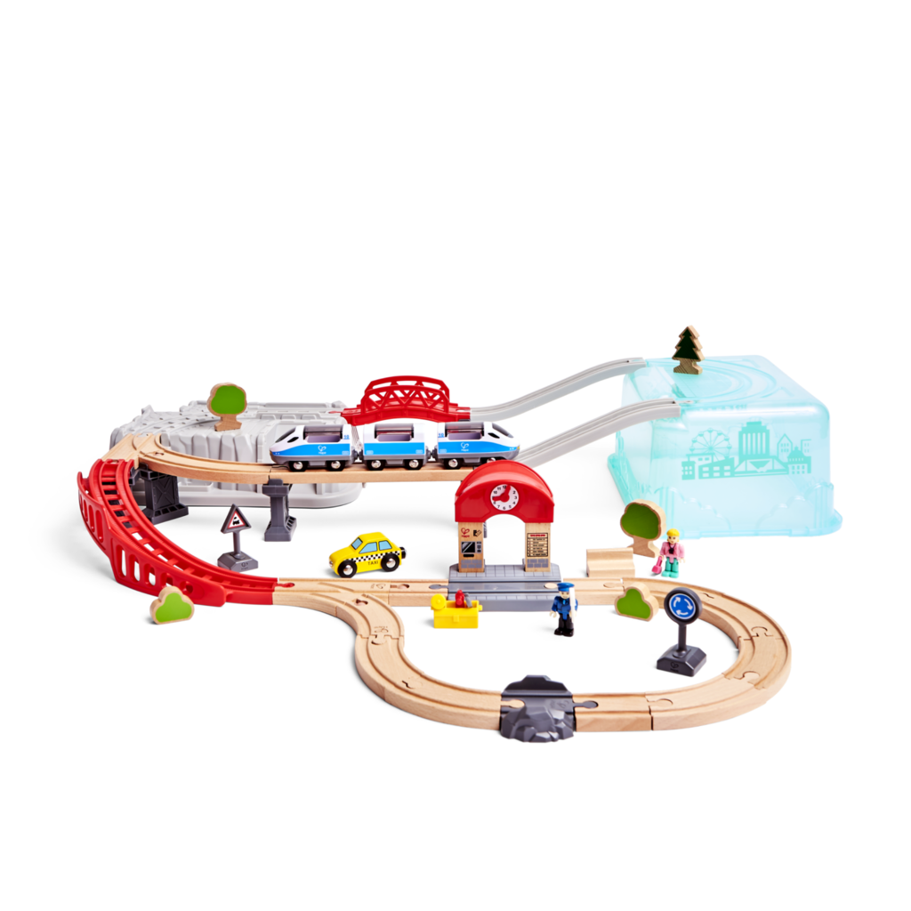 Hape balde vías de tren urbano