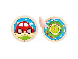 Hape rompecabezas encajable doble faz transporte