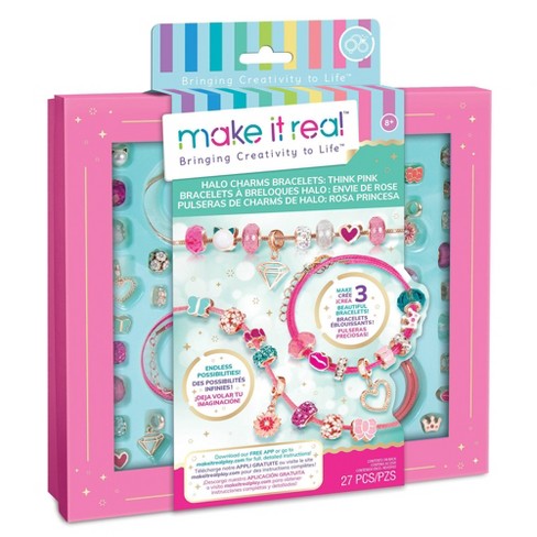 Make it Real pulseras charm halo rosa princesa