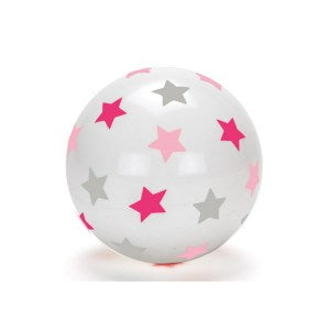Eurekakids pelota de estrellas gris, rosa y fucsia